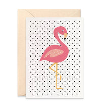 Flamingo blank card