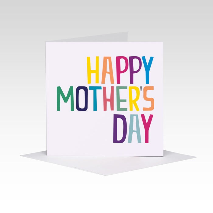Colourful type Mother’s Day card